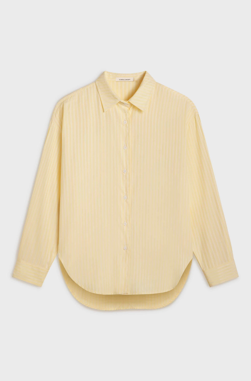 Yellow striped shirt on a light gray background