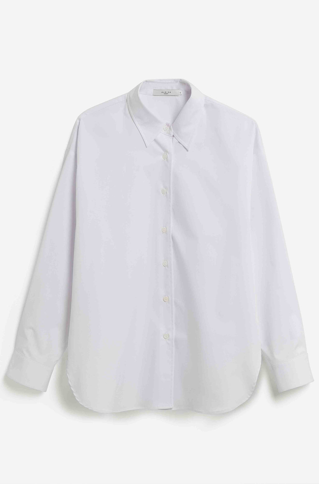 White shirt on a light gray background