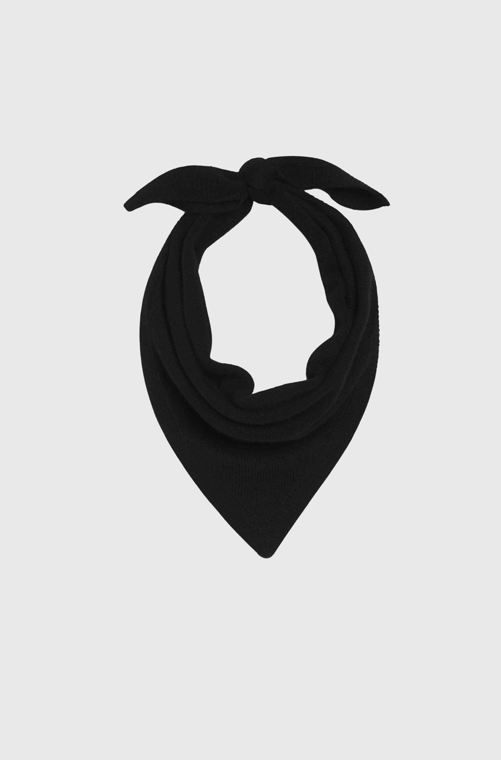 Black triangle scarf on a white background