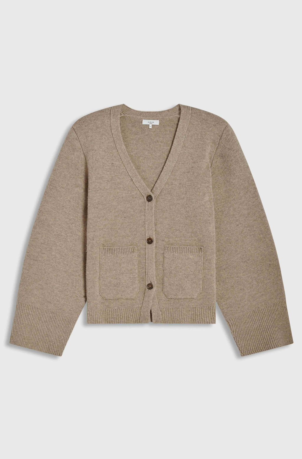 Beige cardigan on a light gray background