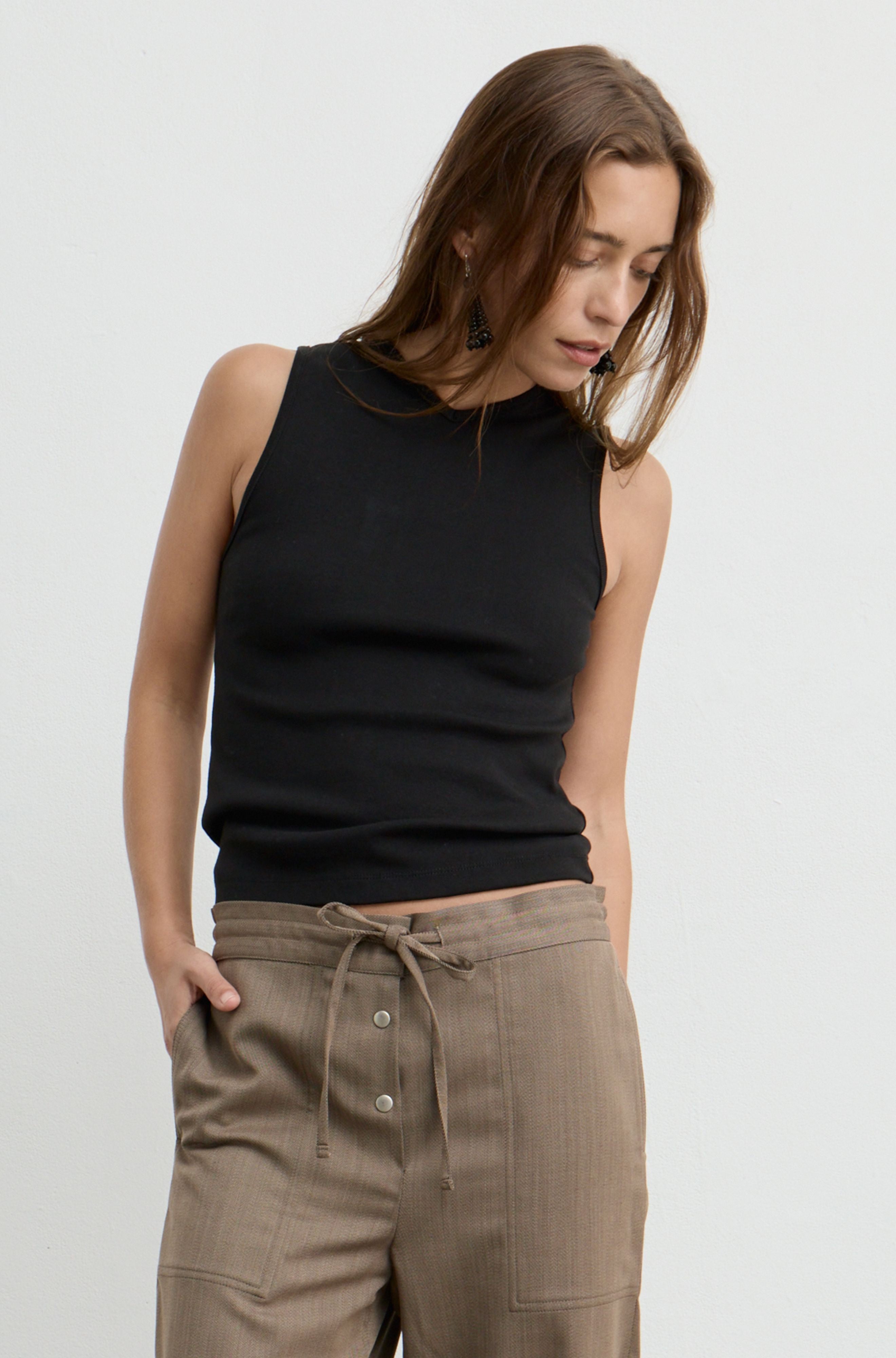 High V Neck Tank