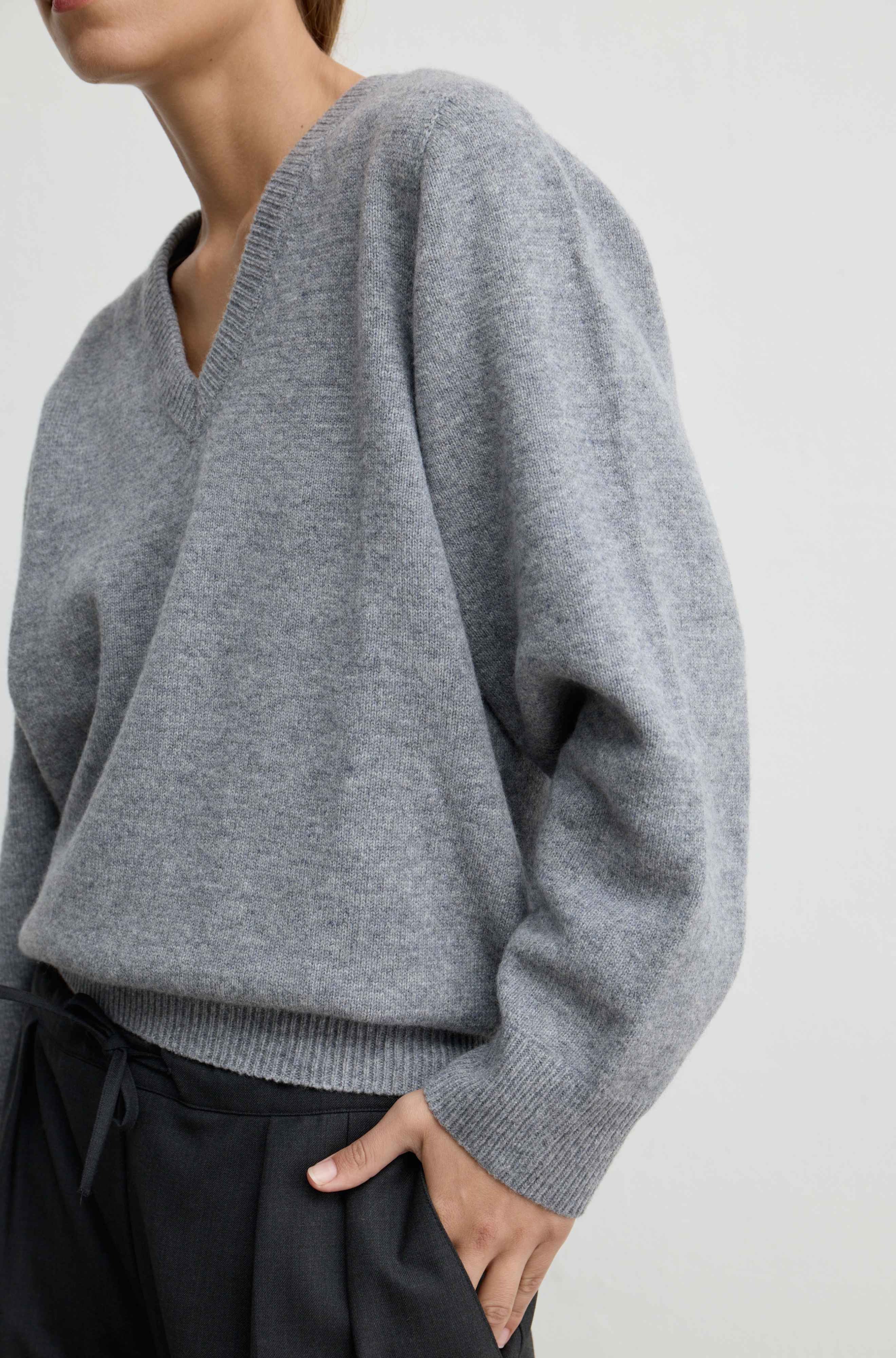 Wool V Neck Sweater