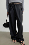 Waist Tie Wool Trousers