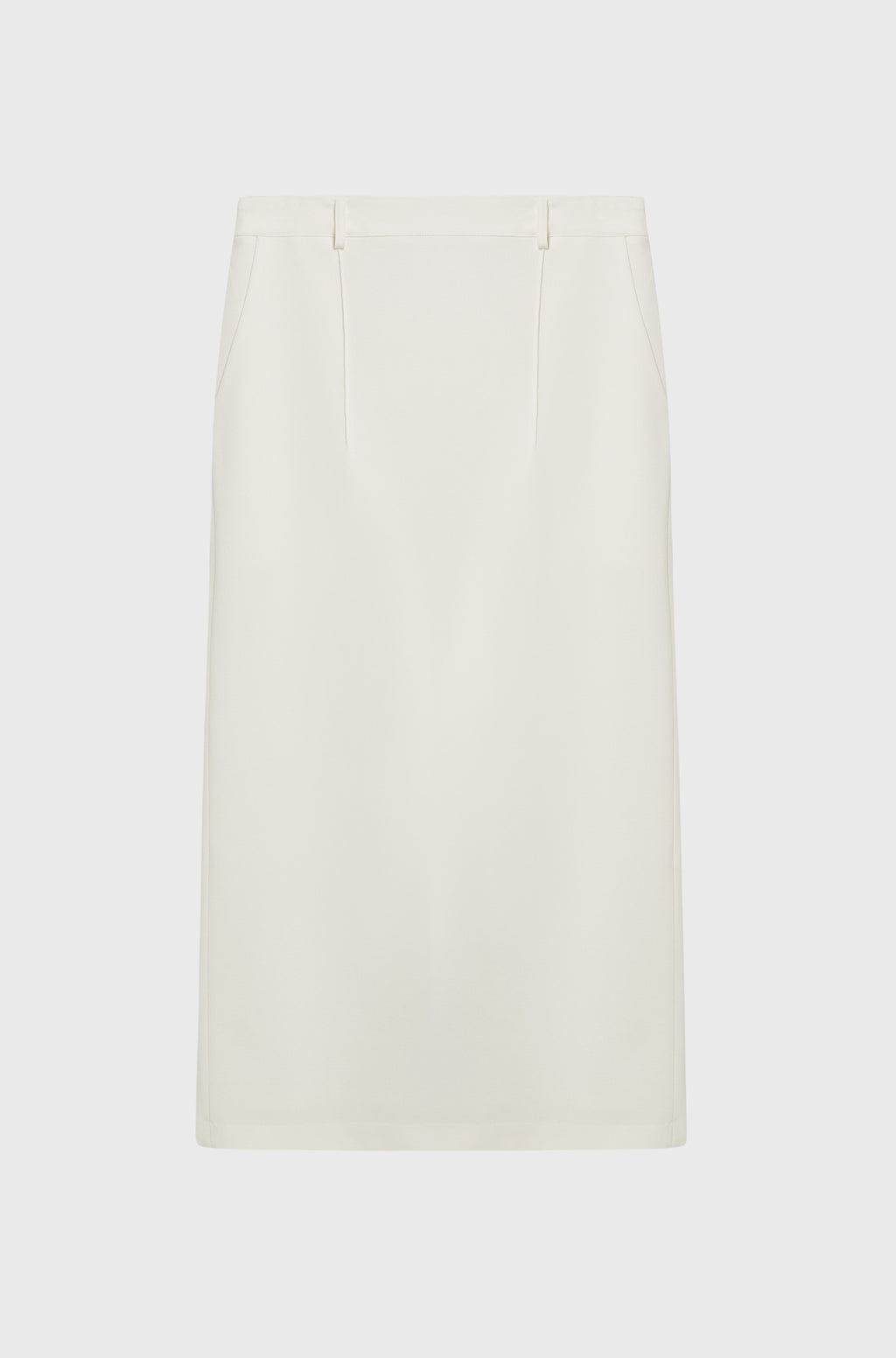White pencil skirt on a white background