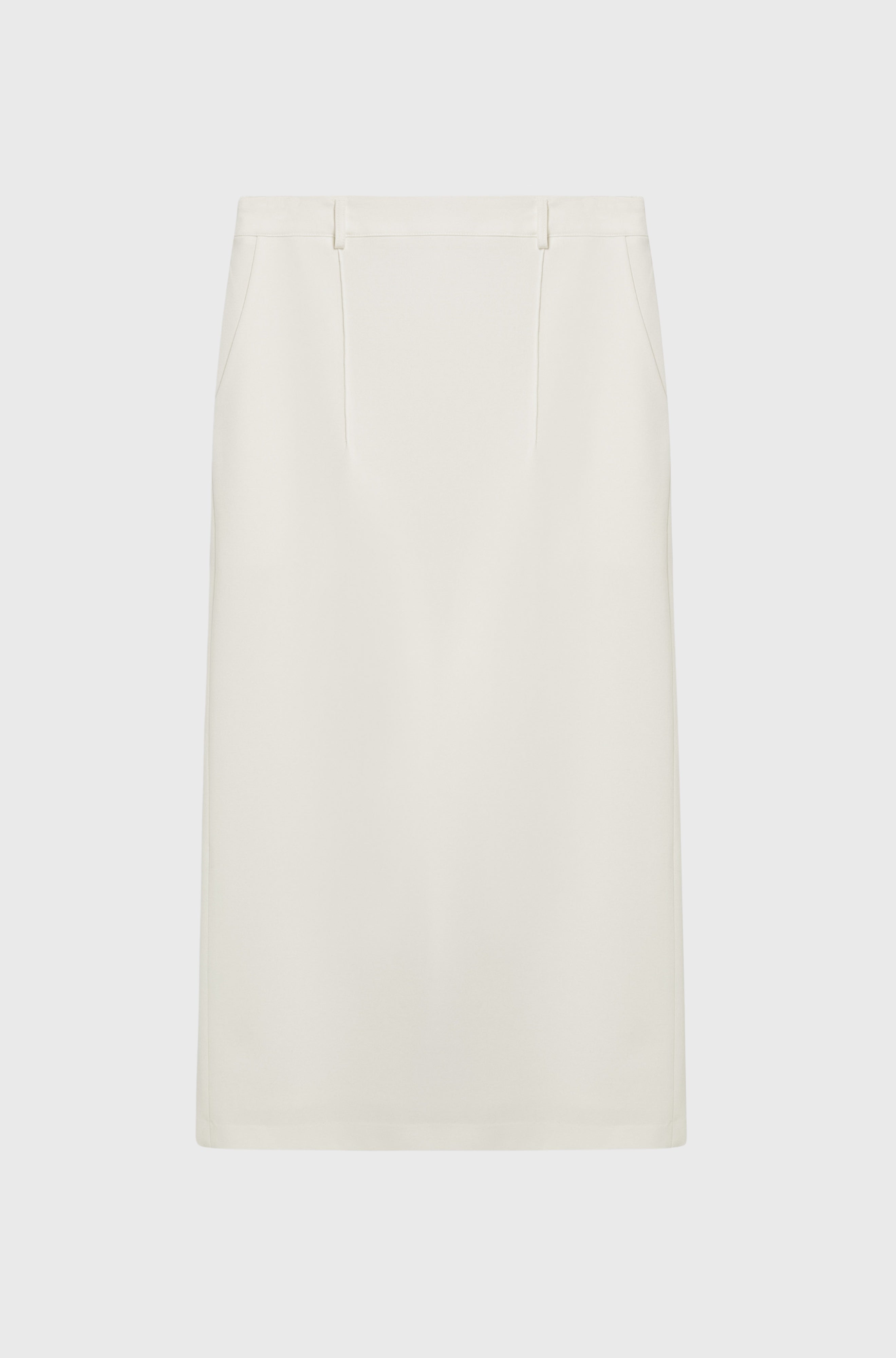 White pencil skirt on a white background