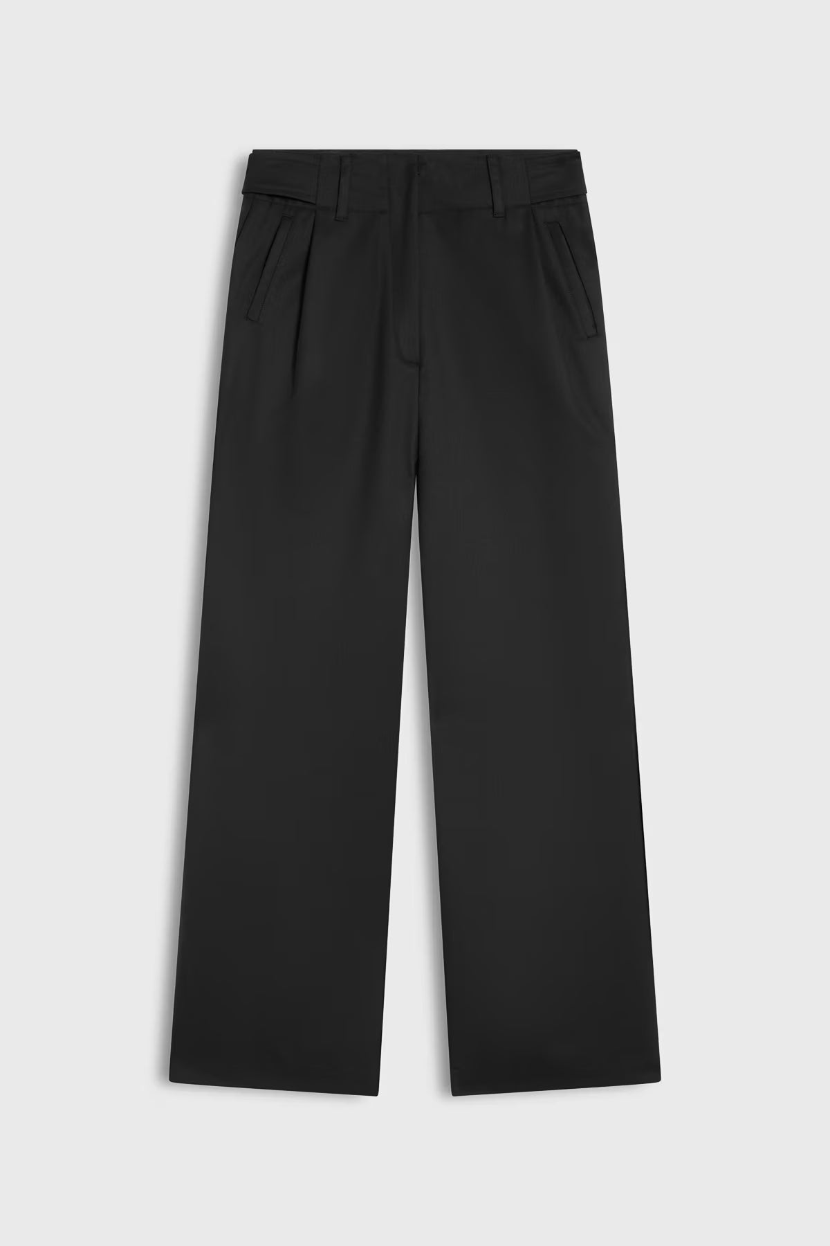Black trousers on a white background