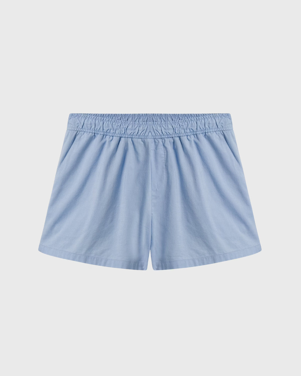 Light blue shorts on a light gray background