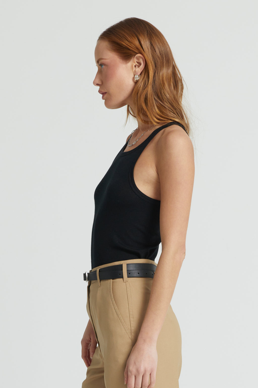 Cropped Rib Tank - Almina Concept 