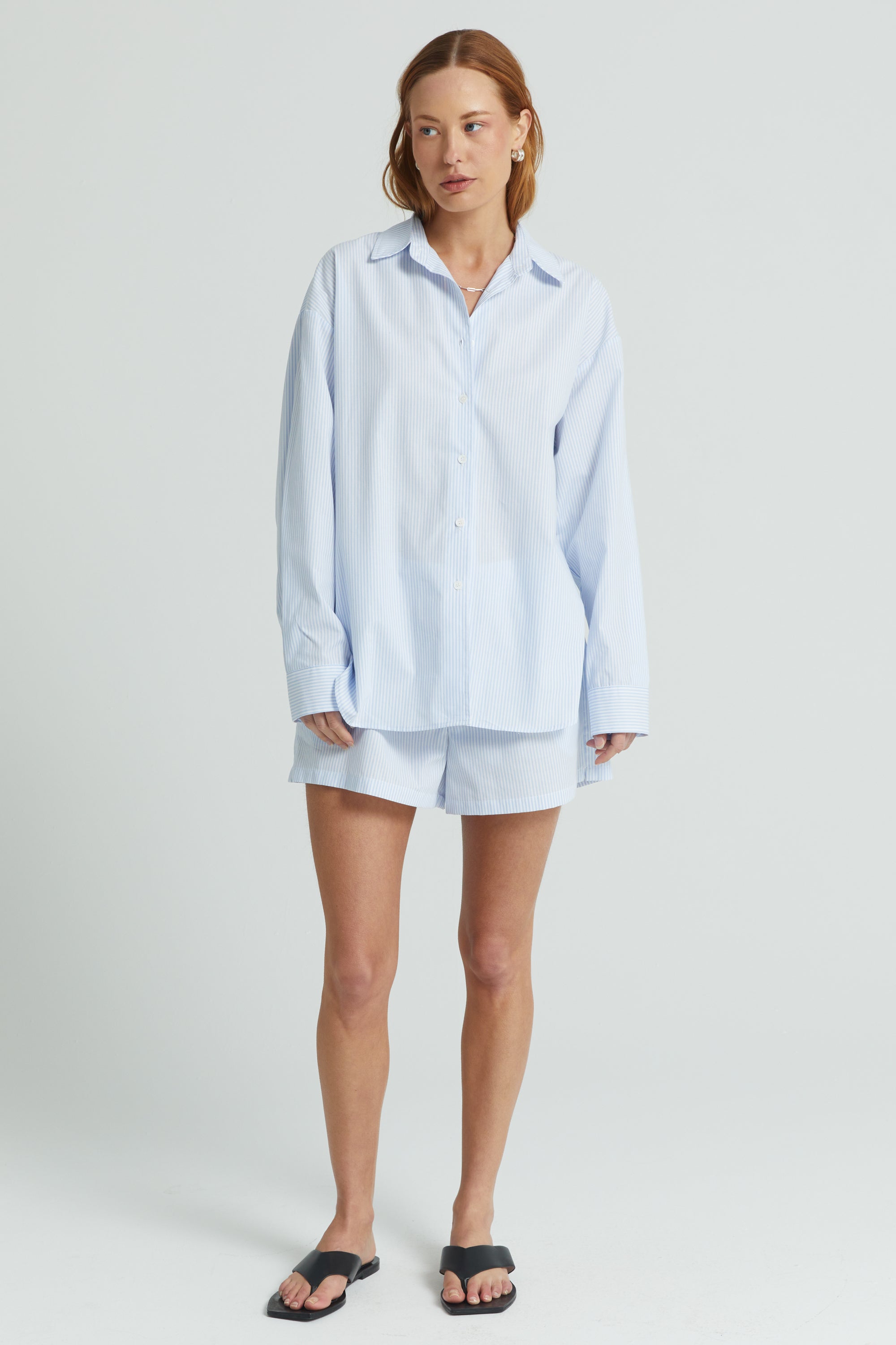 Oversized Cotton Shirt - Almina Concept 