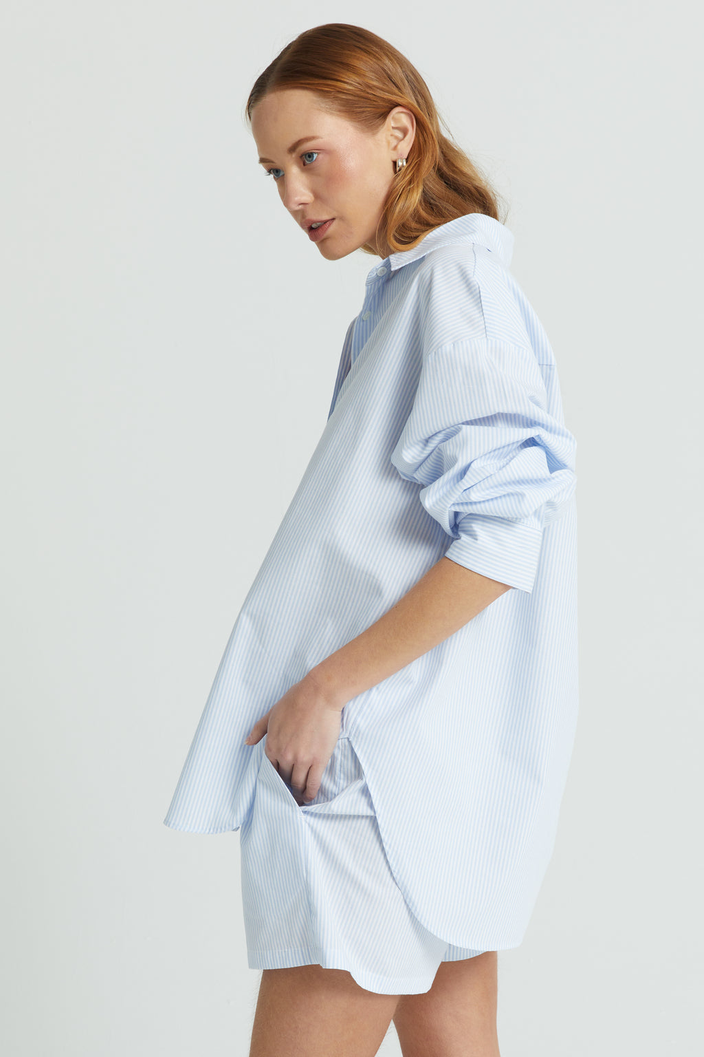 Oversized Cotton Shirt - Almina Concept 