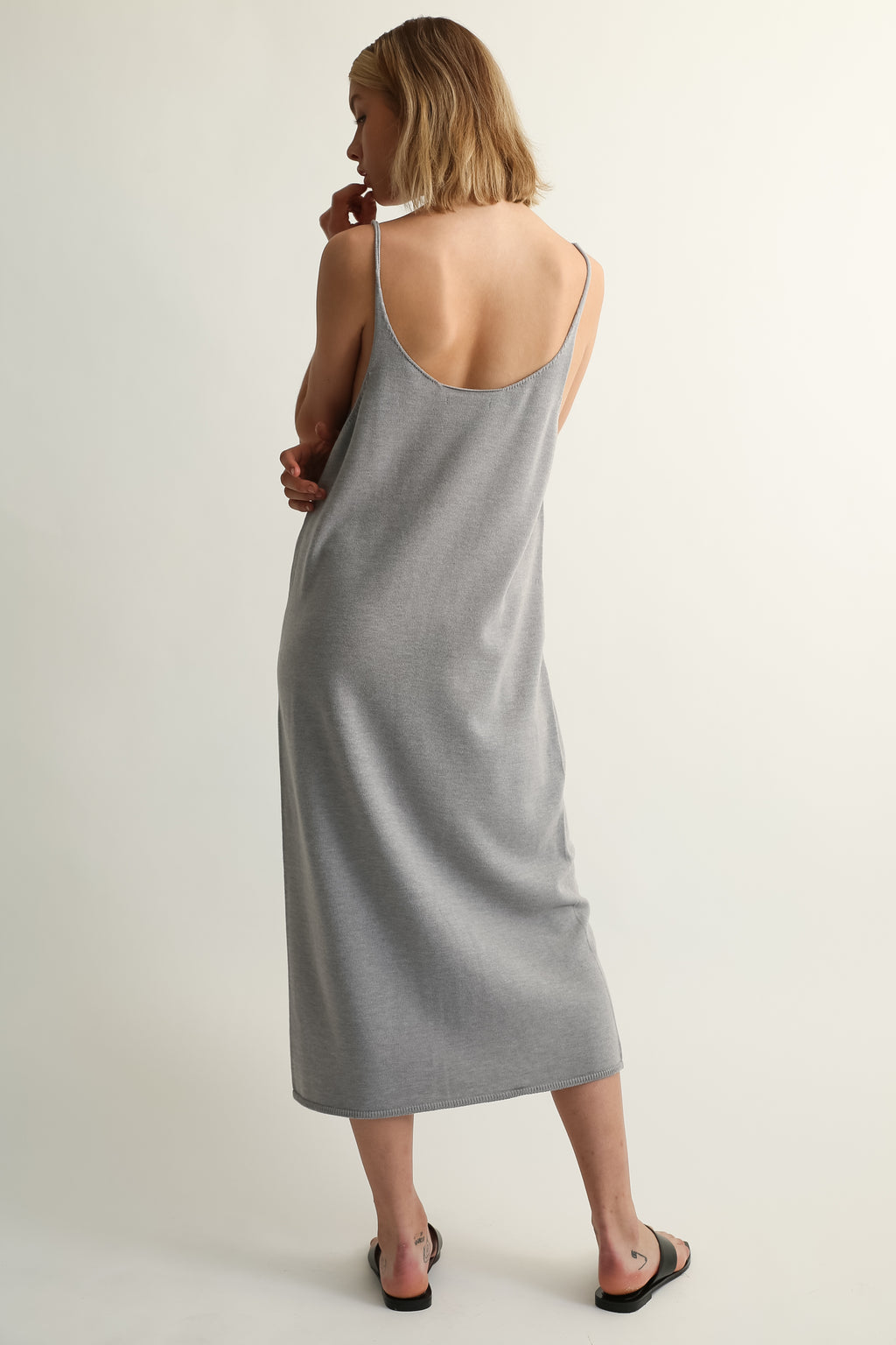 U Neck Knit Dress - Almina Concept